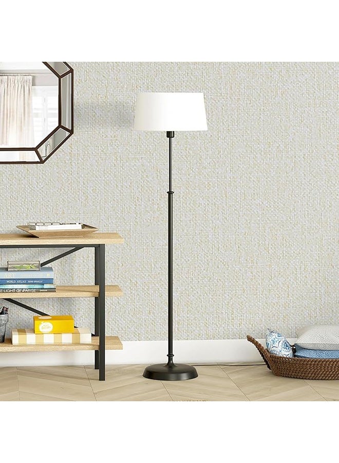 Zeemey Grasscloth Peel and Stick Wallpaper, Textured Contact Paper for Cabinets, Faux Linen Wall Paper Pull and Stick, Fabric Vinyl Wallpaper Self Adhesive Khaki Gray(0.53m*10m) - Image 5